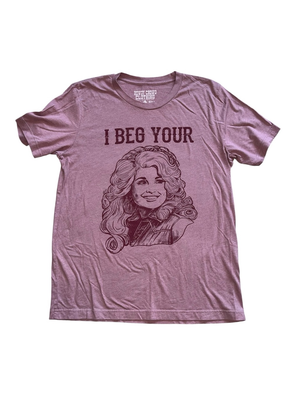 Dolly Parton I Beg Your Parton Pink T Shirt Large Short Sleeve